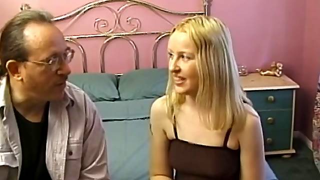 Teen blonde beauty Donna C. has her pretty face covered with cum