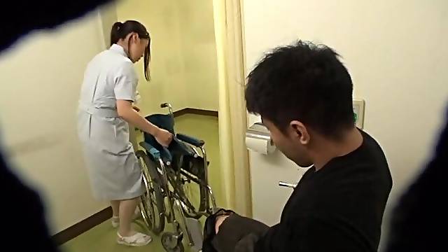 Quickie fucking between a lucky patient and a cock hungry nurse