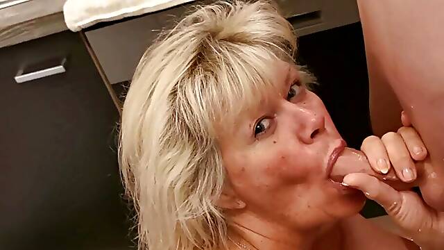 German ugly old mature housewife meet  guy for amateur porn