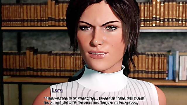 Croft adventure #1 - Lara can't stop thinking about the lesbo