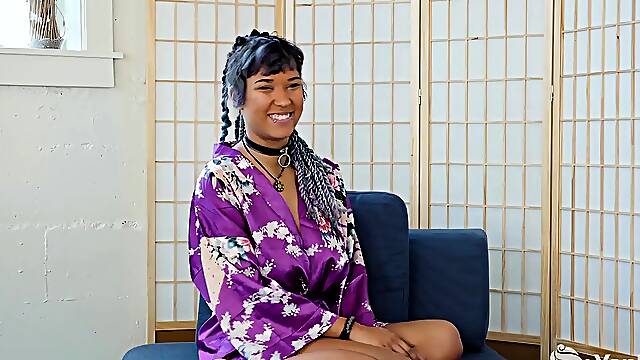 Midori Ebony Has Body Clenching Orgasms