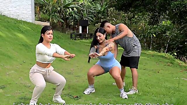 Workout routine ends in hawt sex with a tattooed Latin chick part 1 - Dilan Clavijo