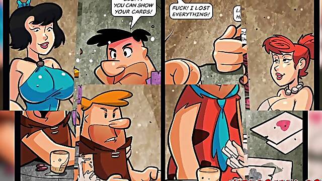 All in at the poker table with three hawt cuties!