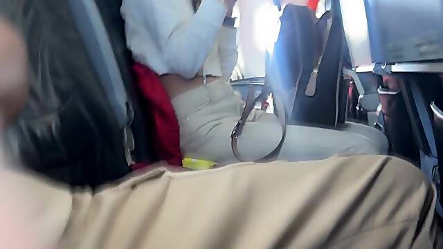 Public Penis Flashing in Airplane - I Brought Stranger to Cum in 2 Minutes