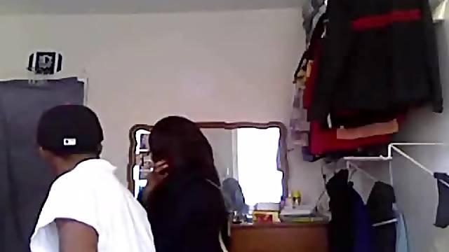 Hidden Cam Black Nerd comes over for the D