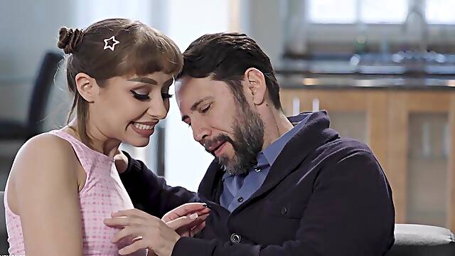 Tommy King loves to have anal sex with her step- father, coz it feels so nice