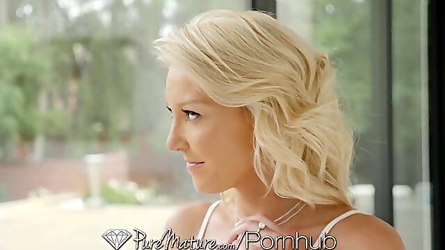 PUREMATURE Moist Creampie Aged Blond Drilled