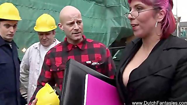 Breasty, Dutch older is banging various boyz, one after the other, to earn some money