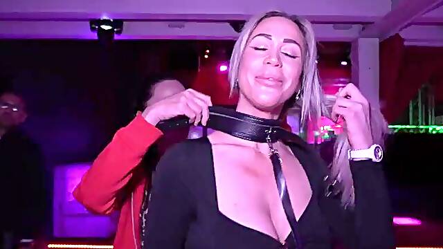 Behind the scenes, hawt blond and brunette hair get banged at a swingers club. Full clip on my Red page.