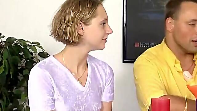 German beauties, Rika and Verena are about to have a casual three-some with a lustful stranger