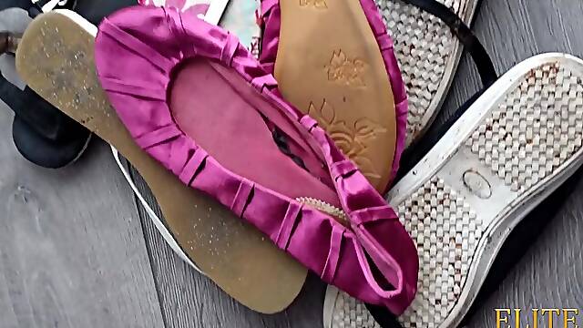 Gedragen schoenen uitverkoop sale worn shoes nearly free bijna gratis