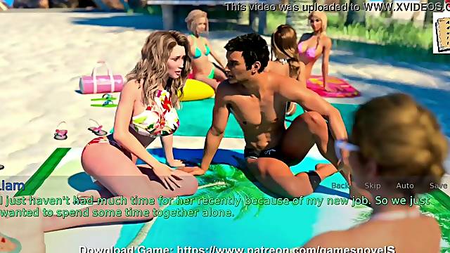 Mother and Wife Movie Scene 11 Nice-Looking Stepmother Youthful woman Married on the Beach with her Stepson and Stepdaughter Charming Family NTR Series