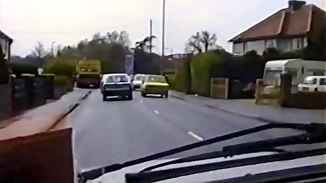 Bank manager Mrs Elizabeth Hogbens first stripped drive.