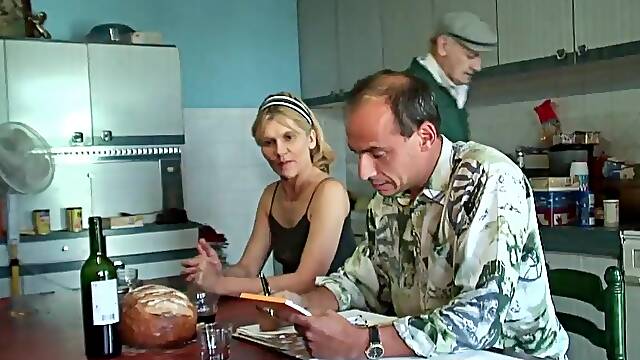 French older gets her booty drilled hard by older man and his farm allies