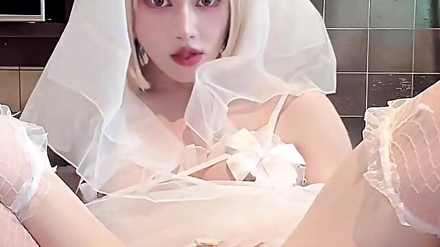 Oriental Shemale hentai Bride Evelyn Han – Chastity Locked + Fleshlight Anal Plug + Dildo Denial Training