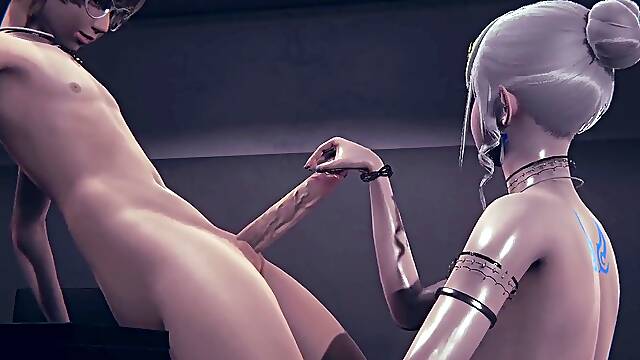 Yaoi Femboy - Anna handjob