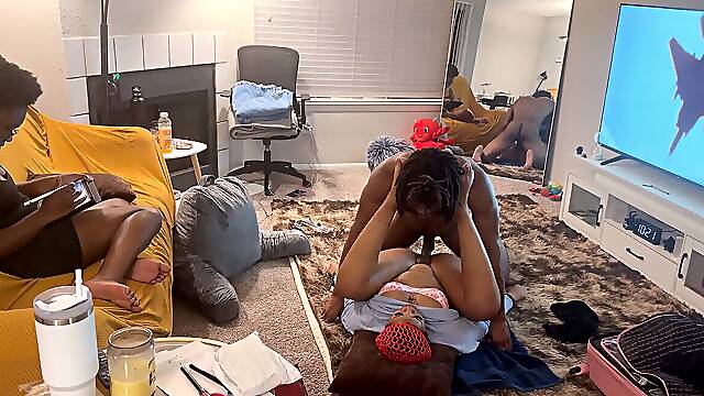 My Bestie Getting Piped Down In The Living apartment In Front Of Me