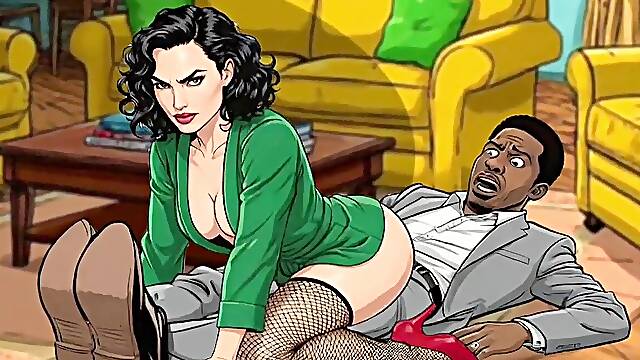Married Housewife luvs Fucking Big Black Cocks While Her Husband Isnt Looking. animation. manga porn