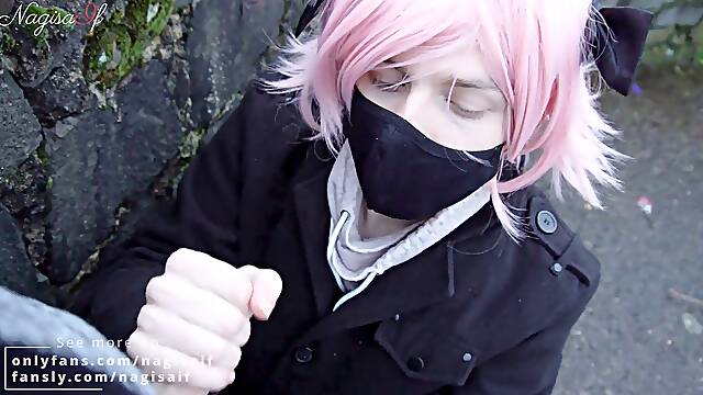 Sweetest teenage giving blow-job on a Castle in PUBLIC (almost got caught!) - NagisaIf
