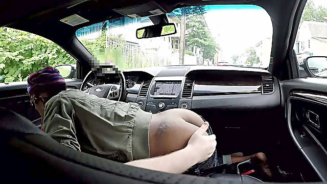 Black hooker car blowjob