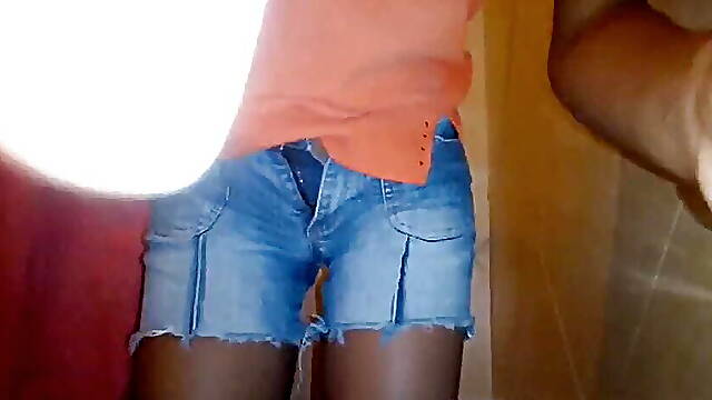 Jamaican school girl in hello kitty panties showing off ass and pussy
