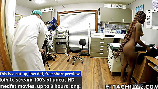 Ebony Freshman Giggles Gets Mandatory Orgasms By Doctor Tampa &amp; Nurse Aria Nicole Like All New Student! Movie At HitaciHoesCp,