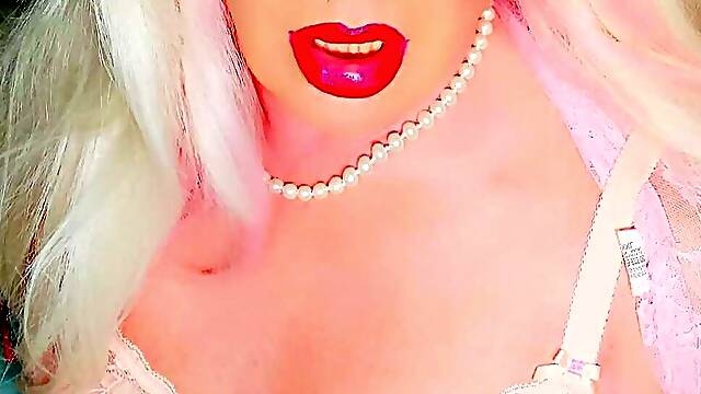 Pink trans puffy nipples cum