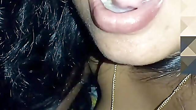 Sri lankan desi indian tamil hot blowjob BBC cum in mouth.