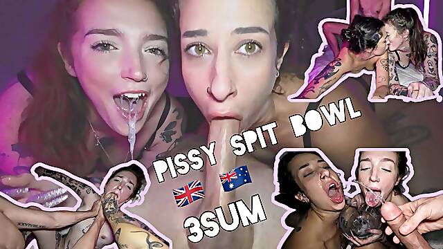 Australian Kiki &amp; British Amy Pissed on and FUCKED HARD