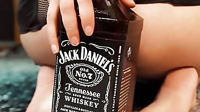 MILF gets Dirty with Jack Bottle