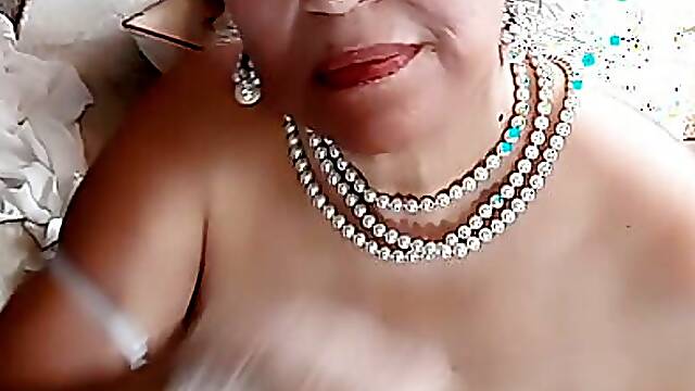 70 Year Old Granny Masturbating with a Dildo That Is Too Big