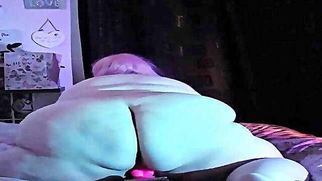 Pink Haired Goddess Riding Pink Dildo