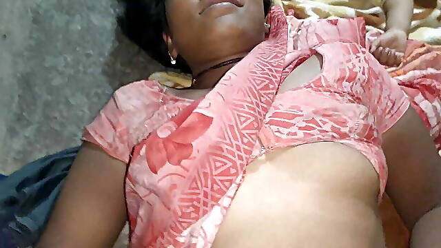 Desi Couple in bedroom fans
