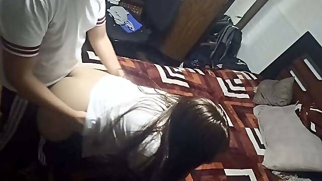 With my classmate! Students Fucking After Leaving Their High School! and THEY ALMOST FOUND OUT!!...