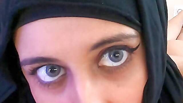 POV Close-Up Muslim Blowjob &amp; Cum Swallow