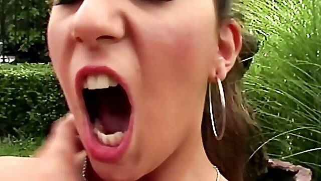 Outdoor Facial &amp; Fuck with Sylvia Diamond Hungarian Gipsy Pussy &amp; Frank POV Natural Tits Pussy T2