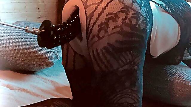 Femized sissy "D" on the fucking machine