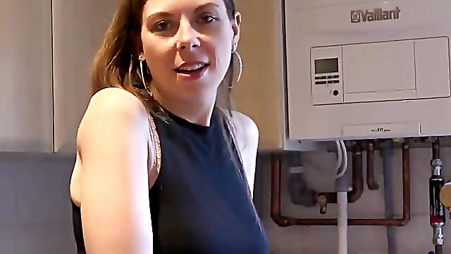 AuntJudysXXX - Your Hot MILF Wife Alice Maze Sucks Your Cock in the Kitchen (pov)