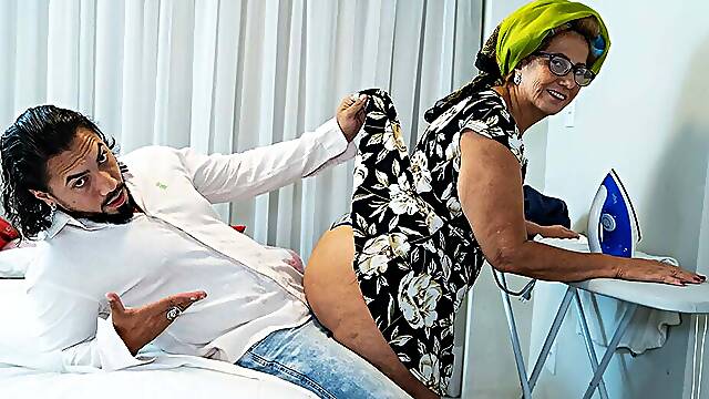 Curvy 73 years old mom gets rough ass fucked