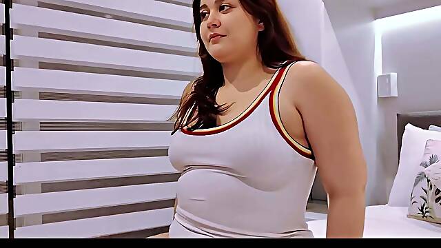 Crazy Chubby Girl Chugs some Wine and Lays Her Fat Self Down on the Bed 🔥