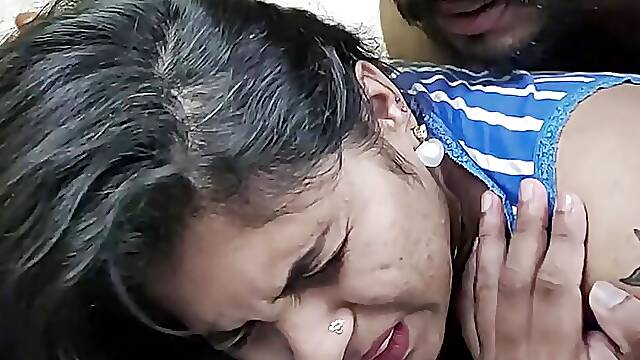 Shimmy and mini skirt hot boobs press with sex by Vaishnavy and Sharun Raj, Hot boobs show with hard boobs pressing, Hot cleavag
