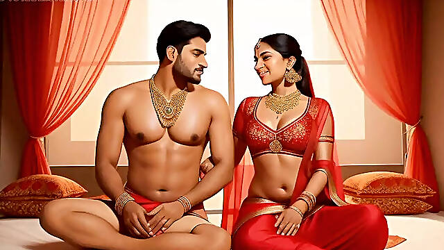 Boy behind Indian sex scene shakes his cock in front of girls