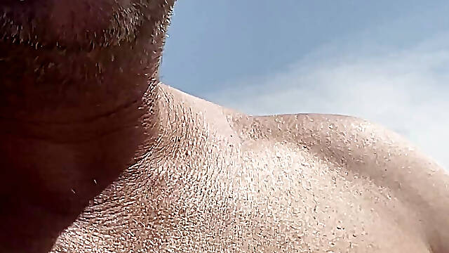Speedo Stud Strips Down and Strokes by the Sea