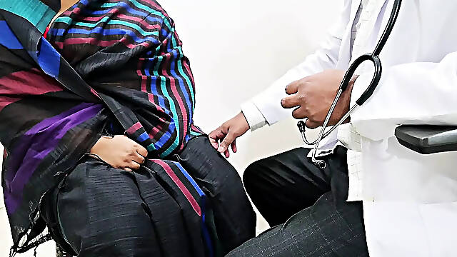 Telugu doctor checking local lady boobs in clinic