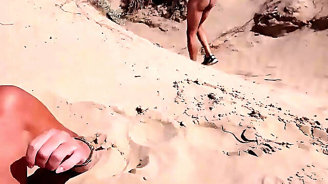 Outdoor blowjobs &amp; cumshots on the beach