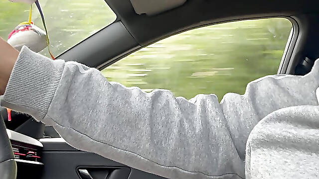STEPDADDY GOT HORNY DRIVING HOME.