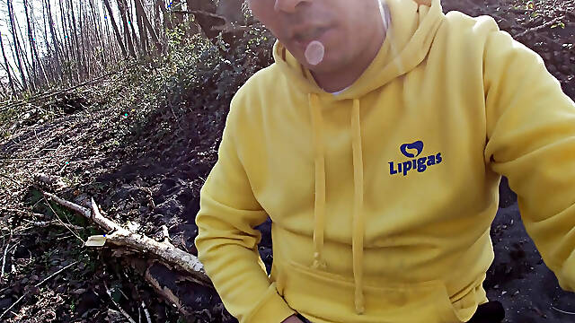 Sweaty Jock Jerks off in Forest While Talking Dirty - Hairy, Uncut &amp; Verbal (part 1)