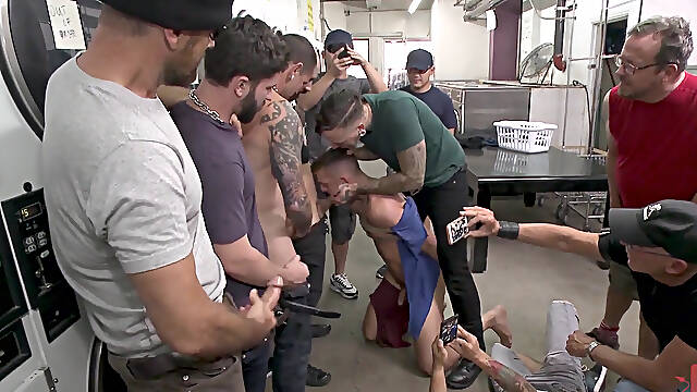 Tyler Rush: Edged, Tormented and Gang Fucked in a Dirty Laundromat