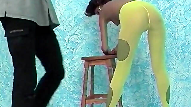 Sexy skinny redhead bitch in pantyhose fucked