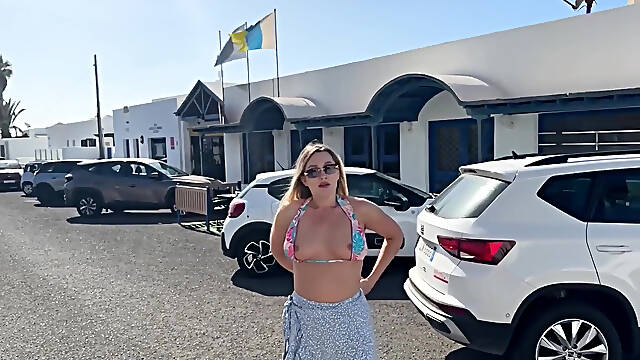 Girl Walking Fully Naked on the Street